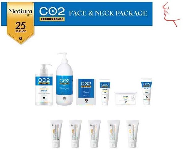 CO2 karboxy terapie na obličej - sada M na 25 ošetření