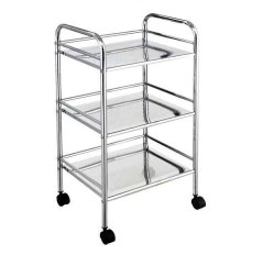 Pojízdný kosmetický stolek nerezový - 1 ks