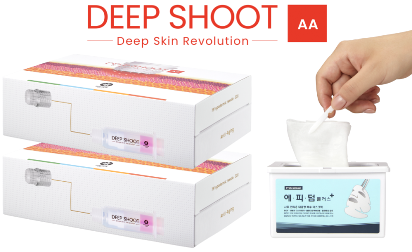 2 x Deep shoot AA sérum - proti stárnutí - hloubka vpichu 0,5 mm - 5 x 3 ml + EP+Derm plus maska po zákroku - 25 ks