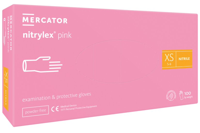 Nitrilové nepudrované rukavice - velikost XS - 100 ks