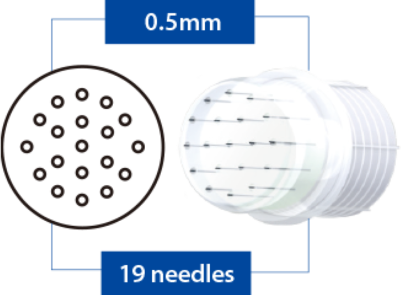TURTLEPIN Injekční aplikátor  19 jehel / 0,5 mm / 32 G - 1 ks