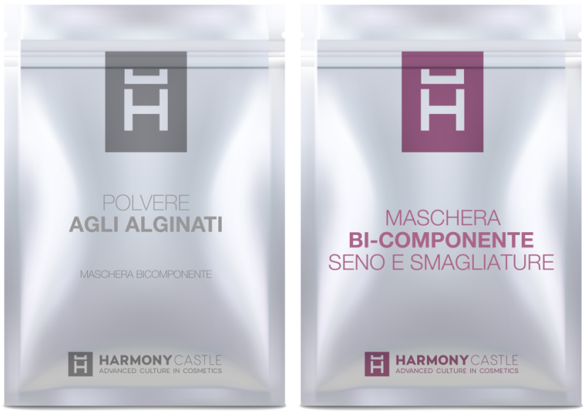 Vysoce vyživující a zpevňující maska na prsa i obličej - alginátová - 6 x 100 ml + 6 x 20 g