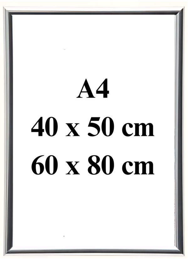 Rám na plakáty - Stříbrný - Velikost: 40 x 50 cm