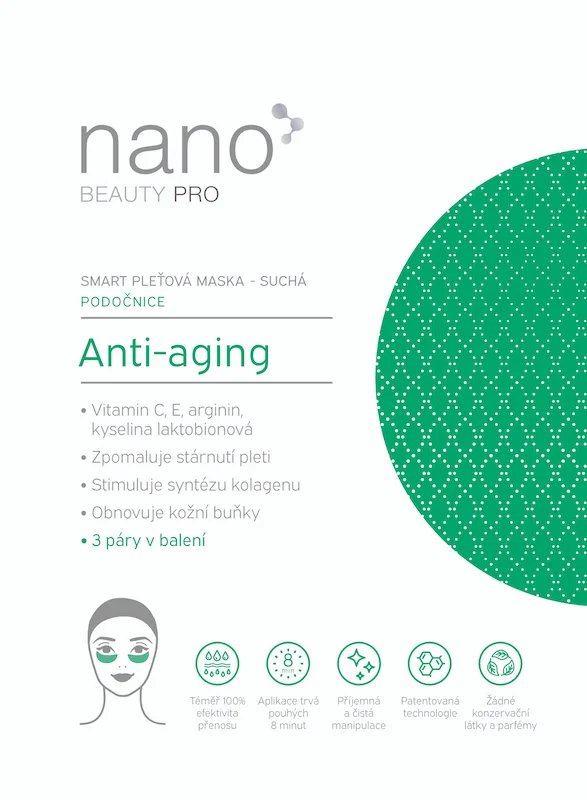 Suchá podočnicová nanovlákenná maska - Anti-aging
