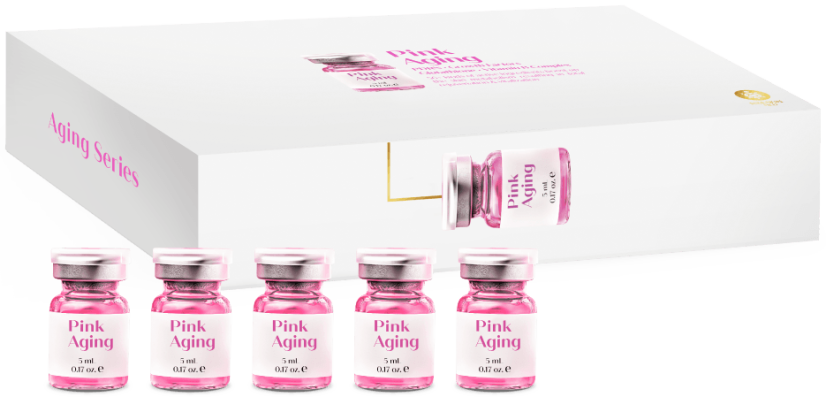 Pink aging sérum proti stárnutí na obličej - 5 x 5 ml