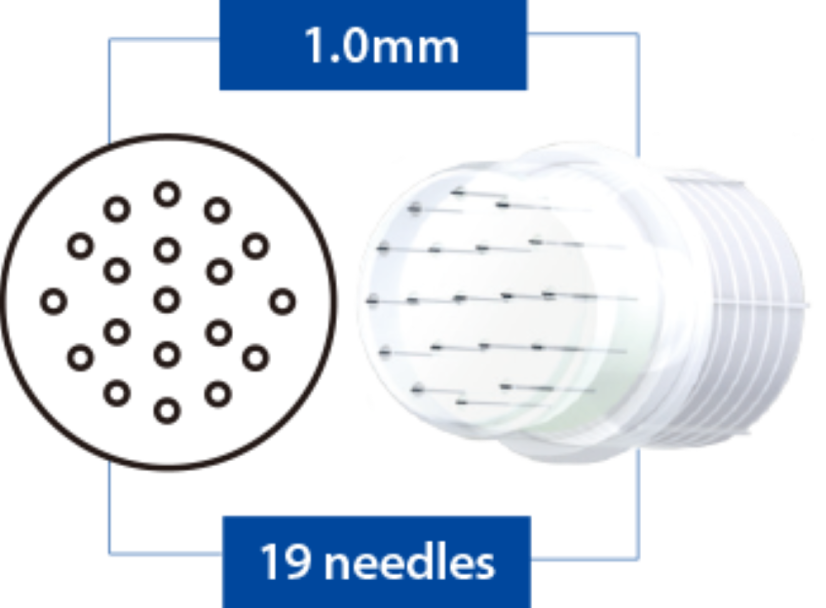TURTLEPIN Injekční aplikátor  19 jehel / 1,0 mm / 32 G - 1 ks
